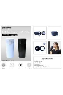 Offikraft Brew Insulated Mugs - Black